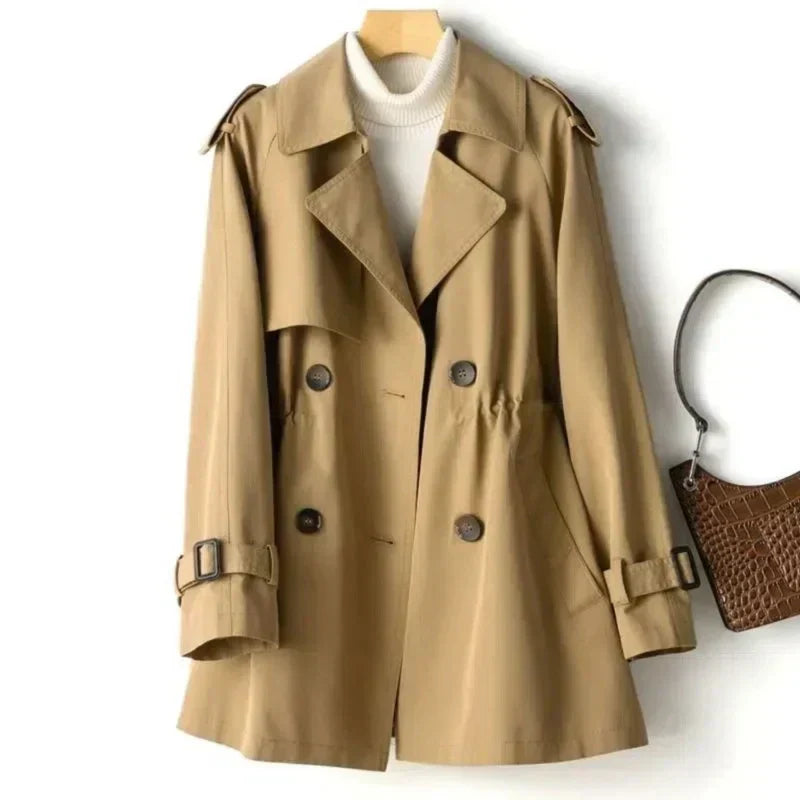 Berg-Feldt | Kurzer Trenchcoat mit Schnallen und Knöpfen