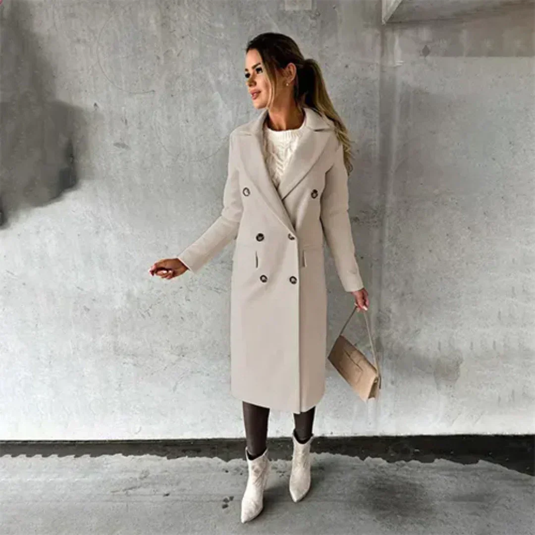 Berg-Feldt | Lange Jacke, Doppelknopf Design