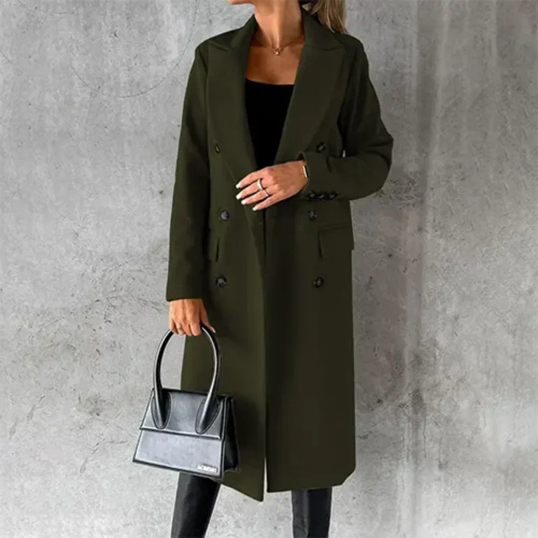 Berg-Feldt | Lange Jacke, Doppelknopf Design