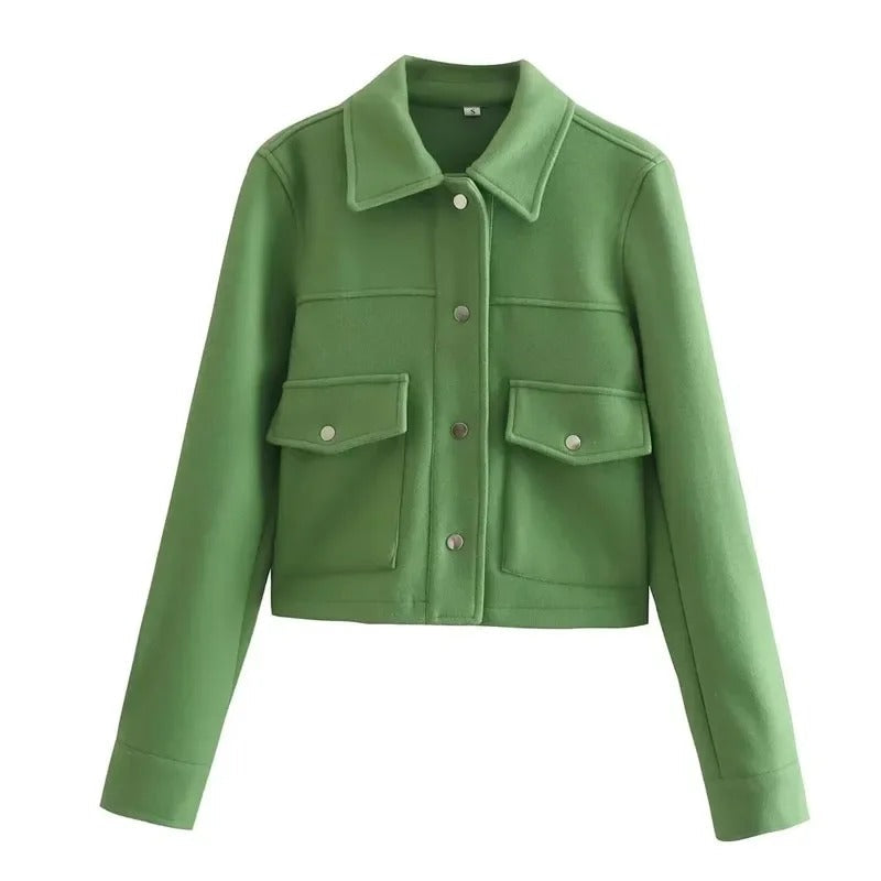 Berg-Feldt | Übergangsjacke Kurz mit Knöpfen und Taschen