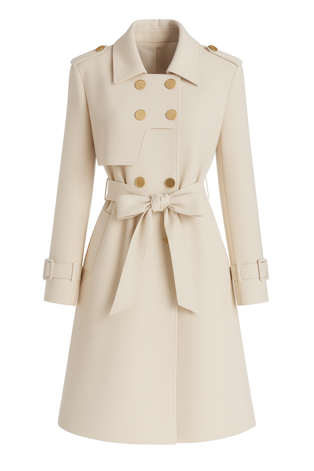Berg-Feldt | Trenchcoat mit Gürtel und Doppelknopfverschluss