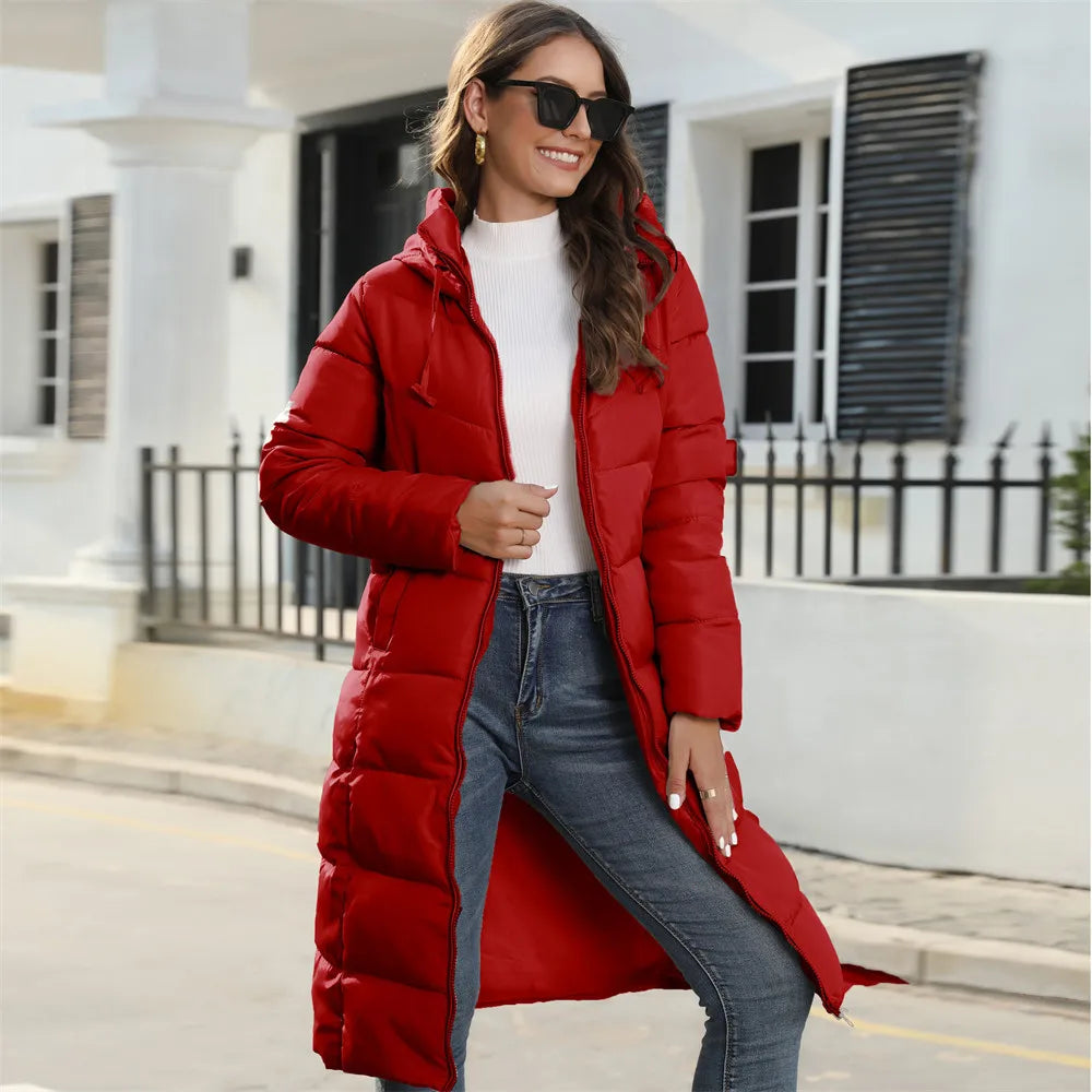 Berg-Feldt | Pufferjacke - stilvolle Damen Winterjacke mit Kapuze