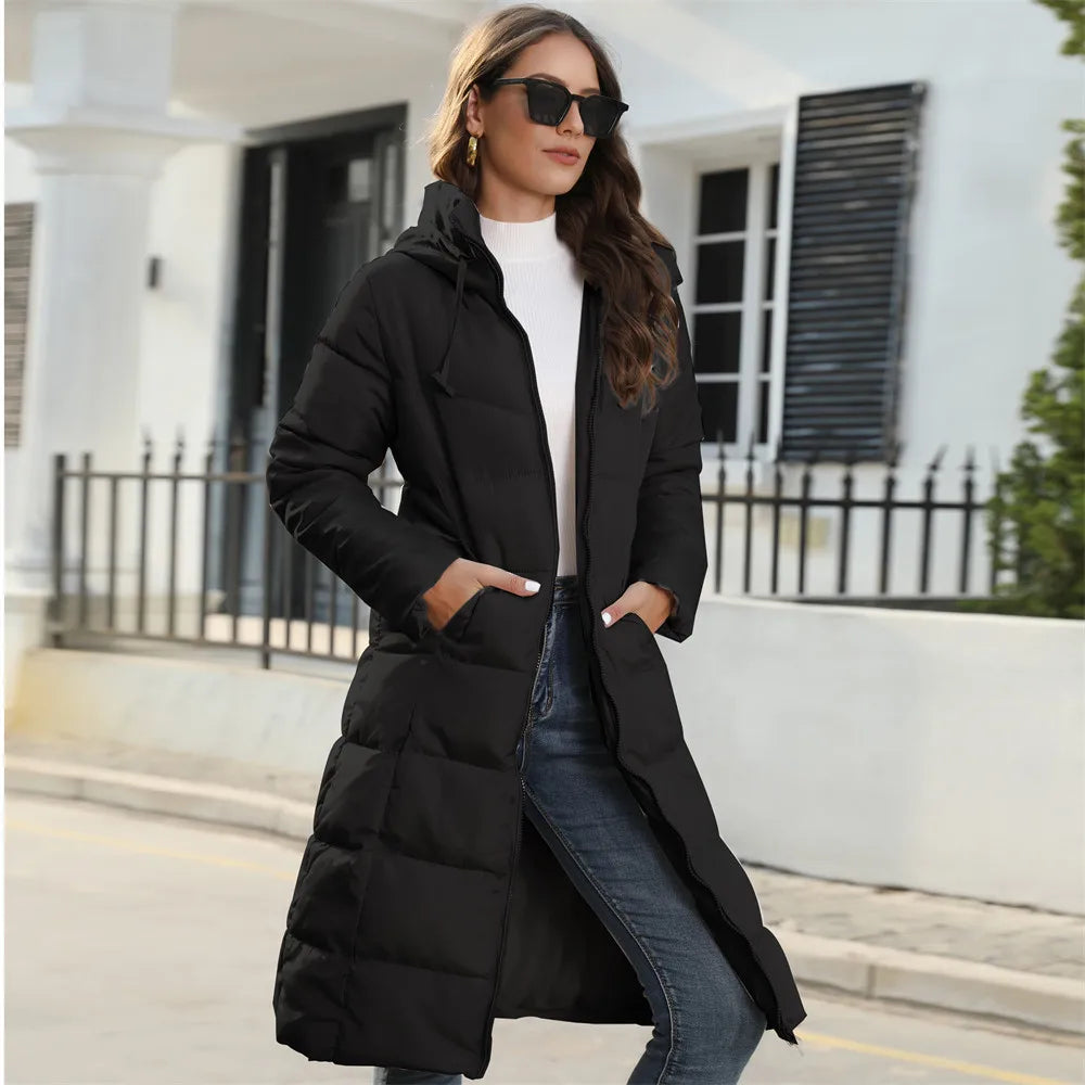 Berg-Feldt | Pufferjacke - stilvolle Damen Winterjacke mit Kapuze