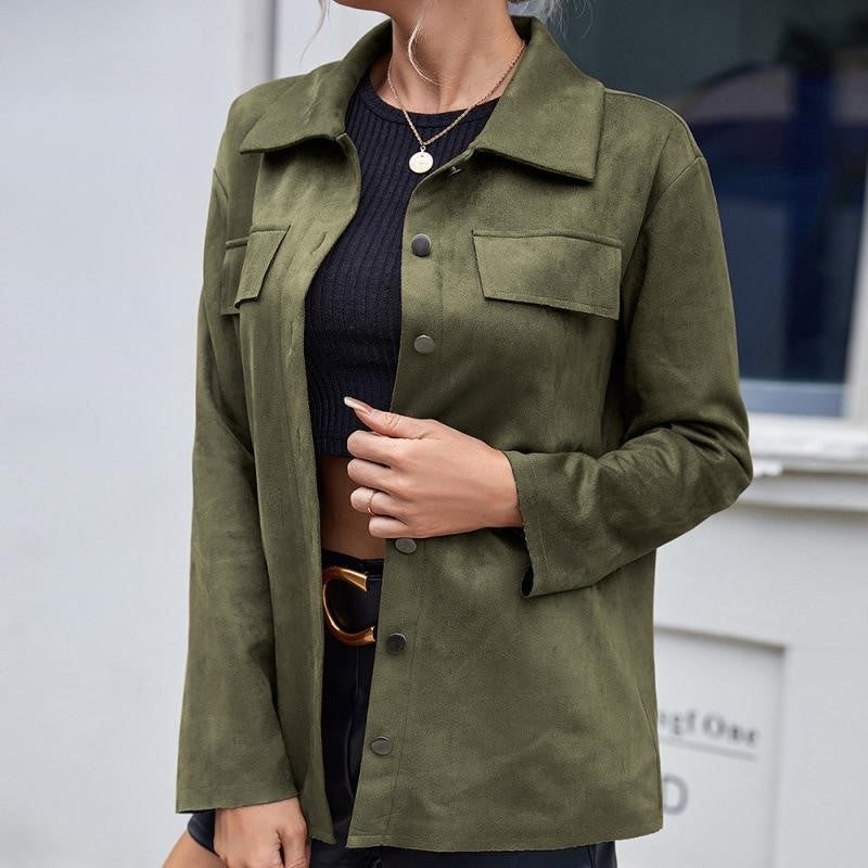 Berg-Feldt | Veste Valay en daim boutonnée pour femme