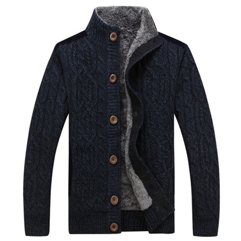 Gilet torsadé pour homme avec doublure polaire douce