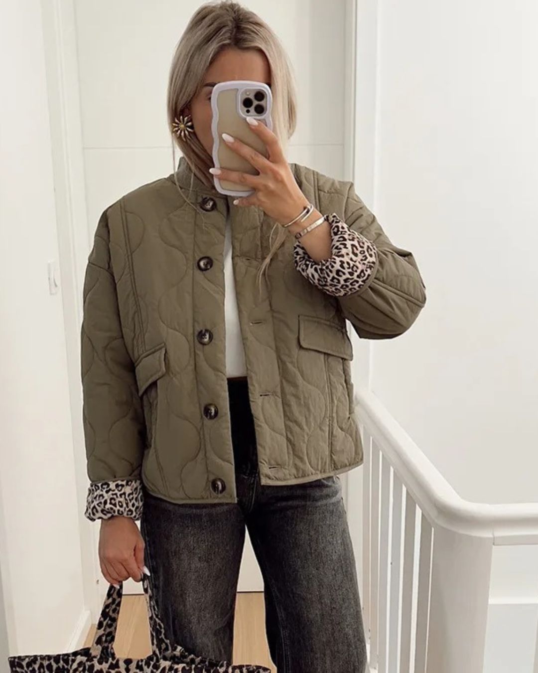 Berg-Feldt | Trendy Jacke mit Leopardenfutter