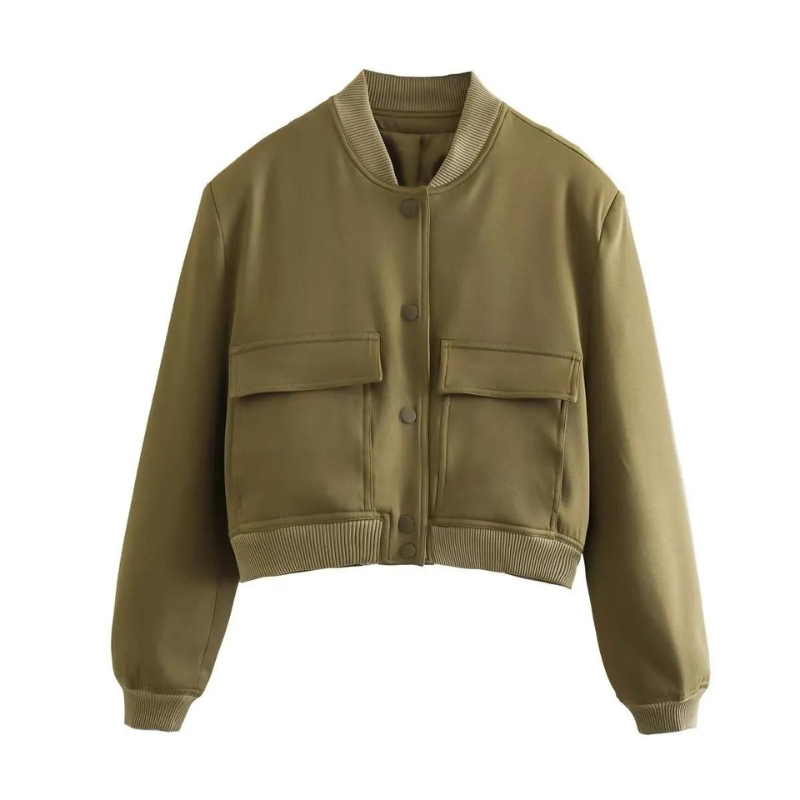 Berg-Feldt | Blouson Aviateur Couture avec Poches Coupe Droite Essentiel