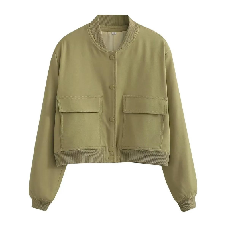 Berg-Feldt | Blouson Aviateur Couture avec Poches Coupe Droite Essentiel