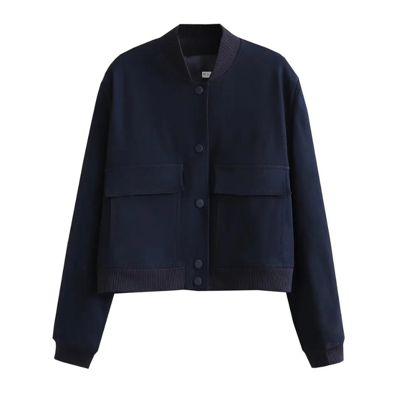 Berg-Feldt | Blouson Aviateur Couture avec Poches Coupe Droite Essentiel