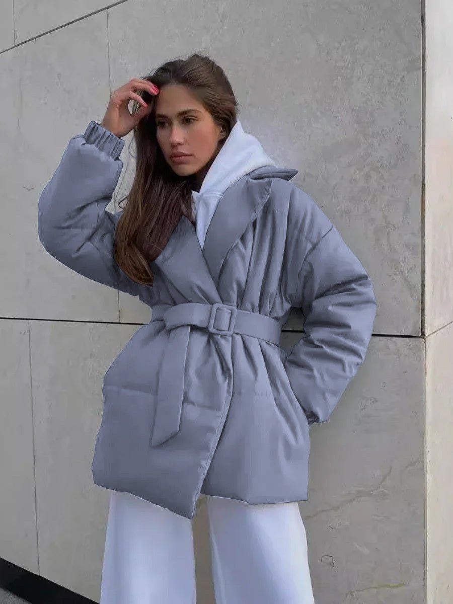 Berg-Feldt | Elegante Gürtelpufferjacke für Kalte Temperaturen