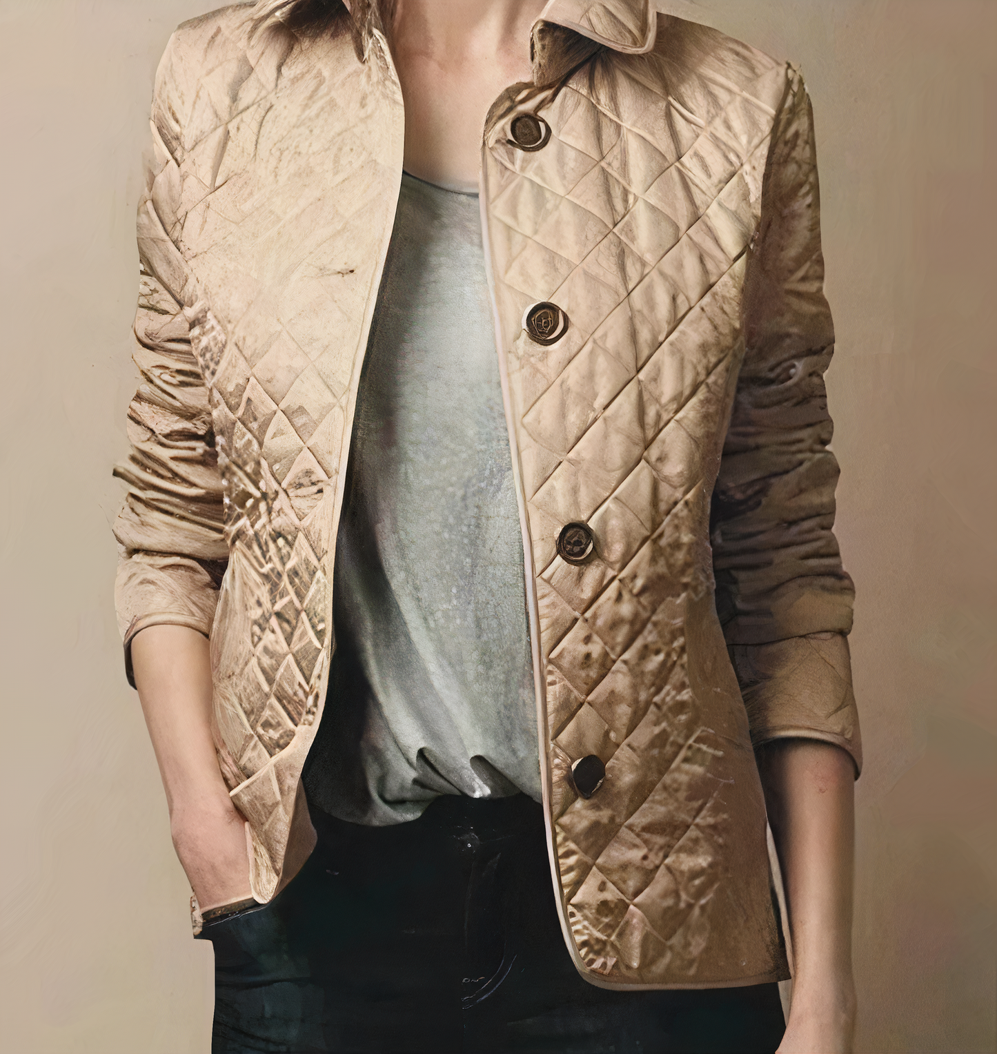 Veste femme en soie et coton – Modèle Evelyn