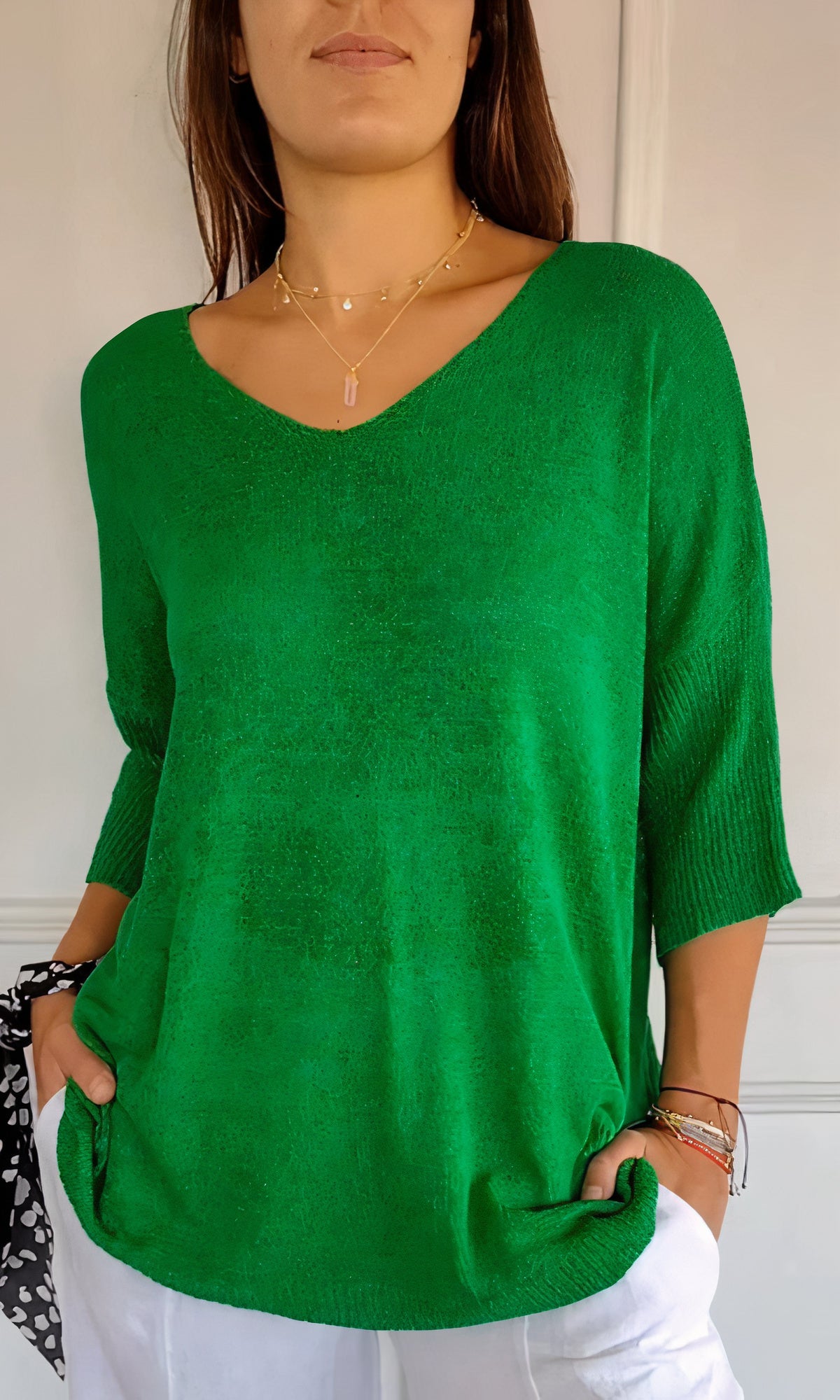 V-Ausschnitt Strickpullover - Evi