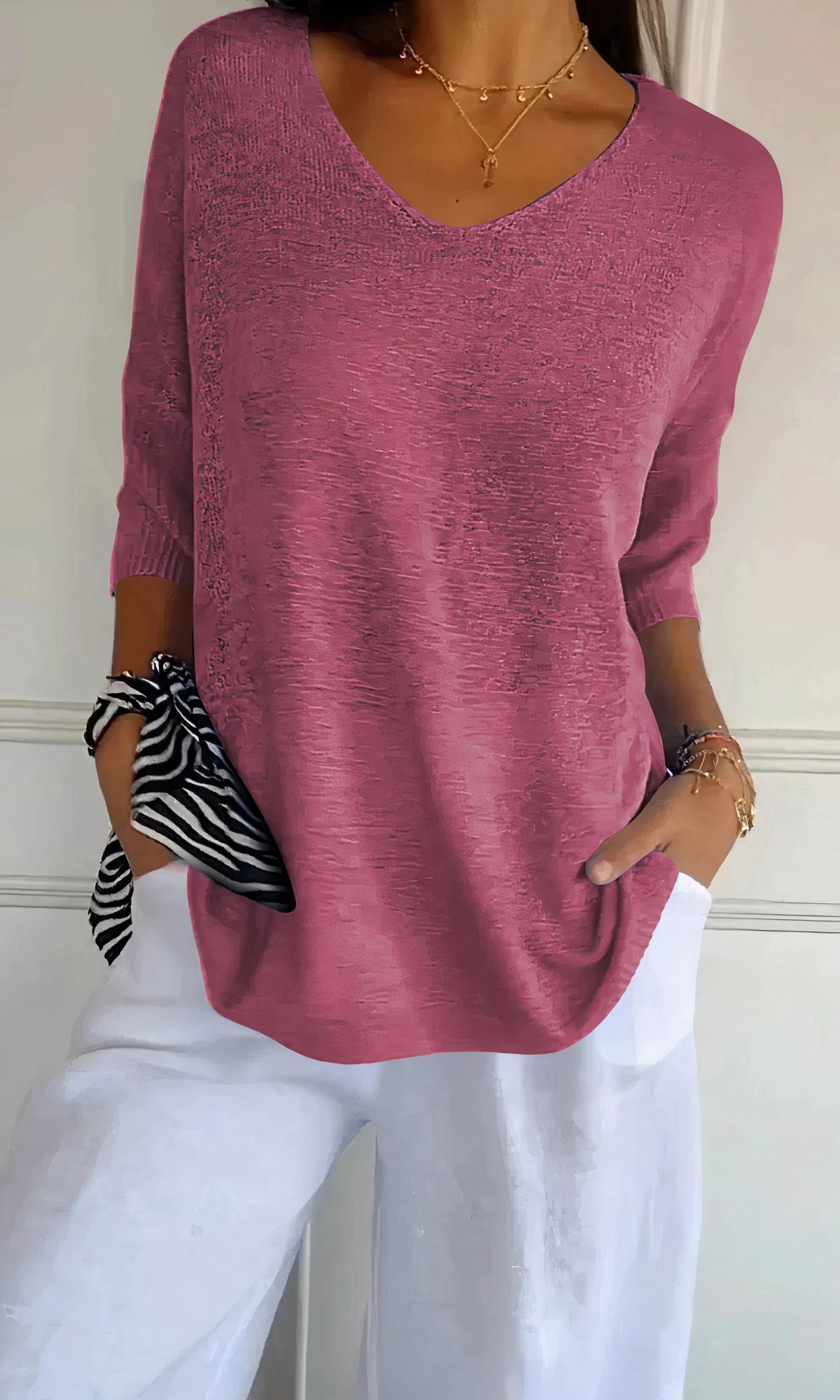 V-Ausschnitt Strickpullover - Evi