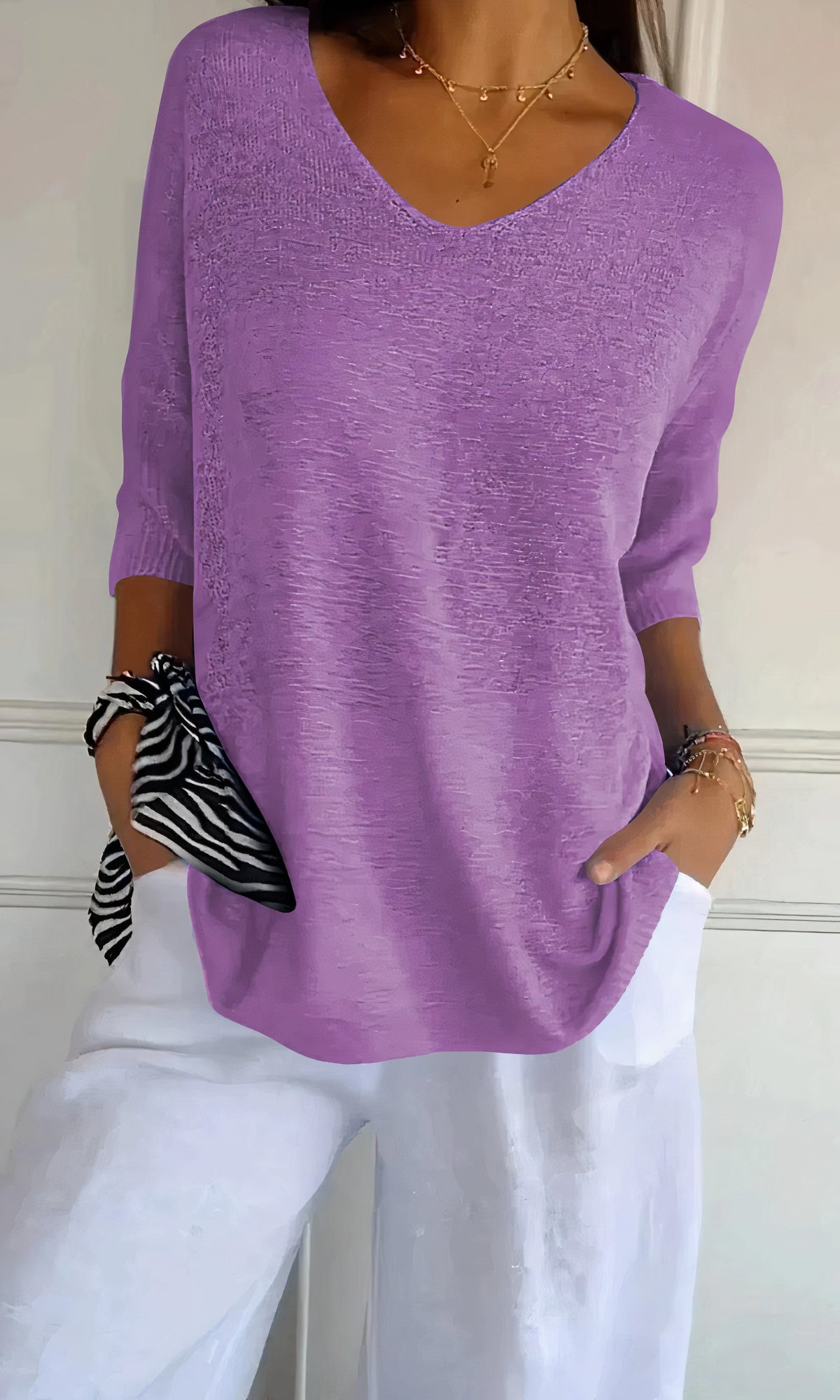 V-Ausschnitt Strickpullover - Evi