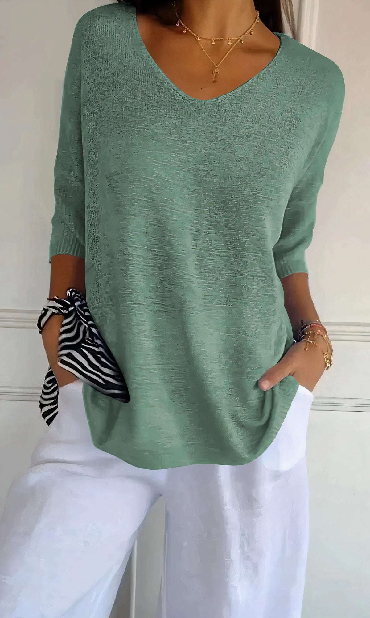 V-Ausschnitt Strickpullover - Evi