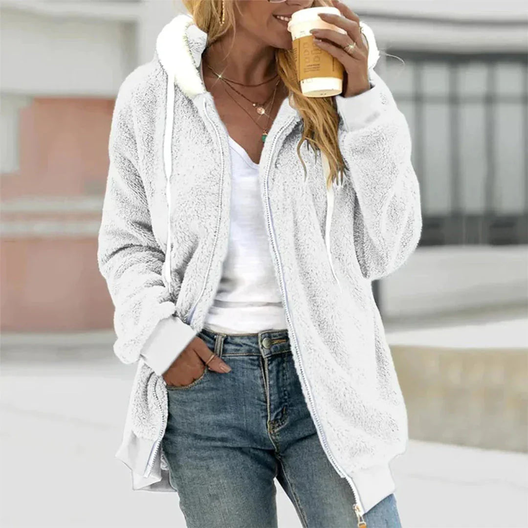 Berg-Feldt | Kuschelige Damen Teddyjacke Mit Warmer Kapuze
