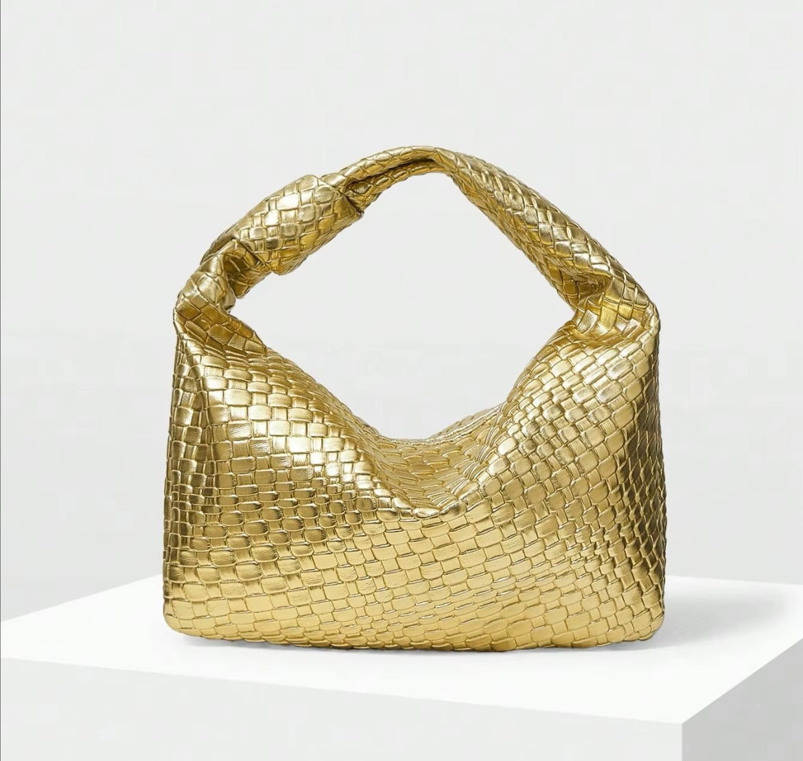 Berg-Feldt | Gewebte Leder-Hobo Tasche