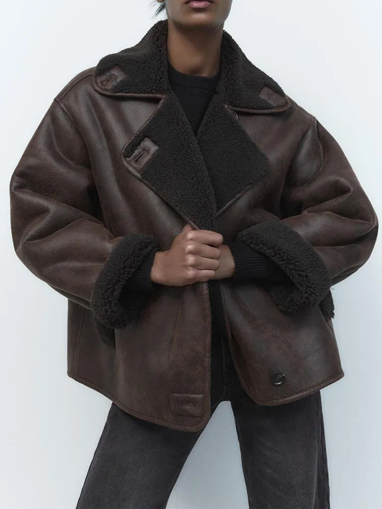 Berg-Feldt | Veste vintage en similicuir pour femme