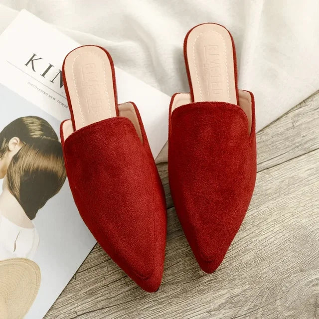 Schicke Wildleder-Mules mit Spitzzeh - Ane