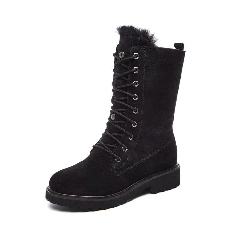 Gisel: Bottes tendance en daim pour femme