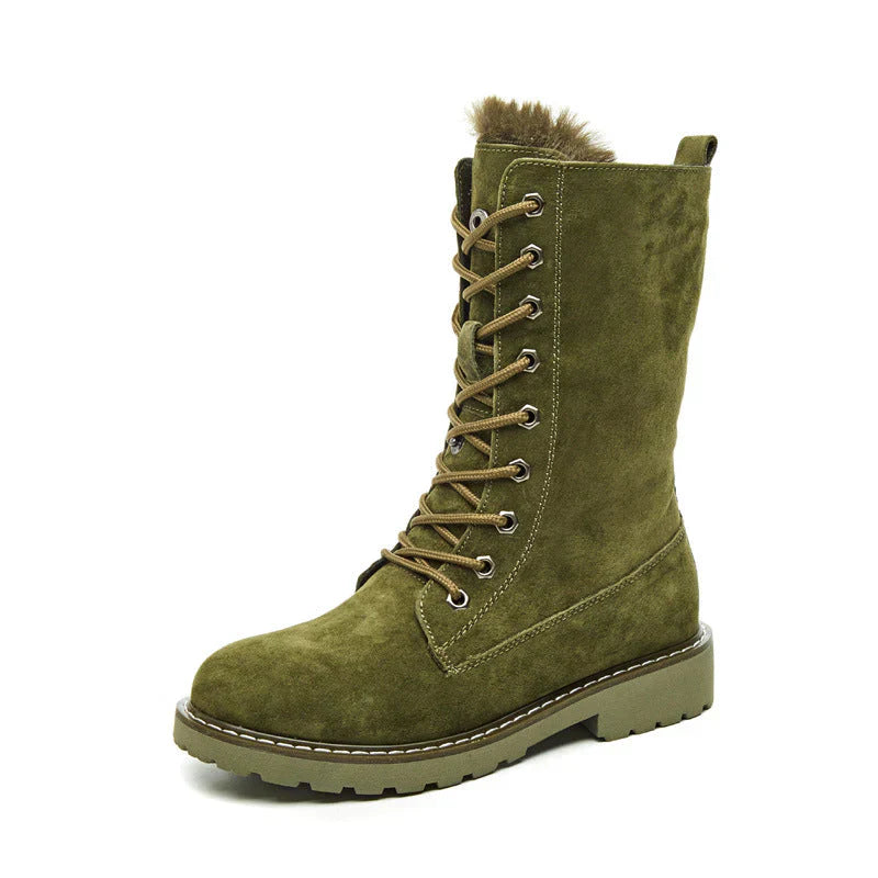 Gisel: Bottes tendance en daim pour femme