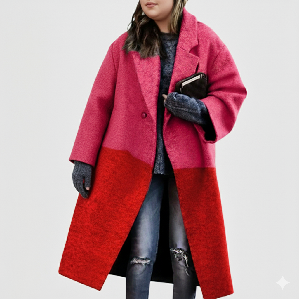 Manteau long en laine pour femme | Grandes tailles