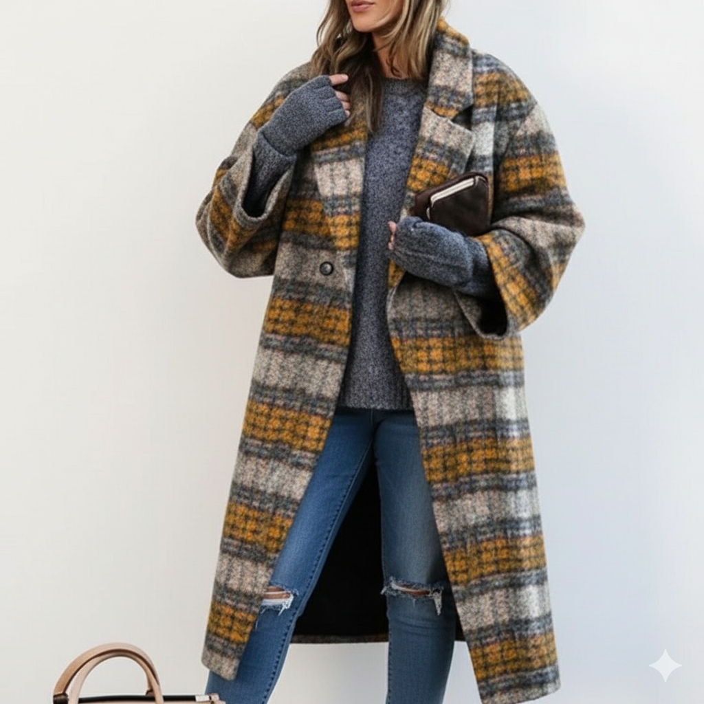 Manteau long en laine pour femme | Grandes tailles