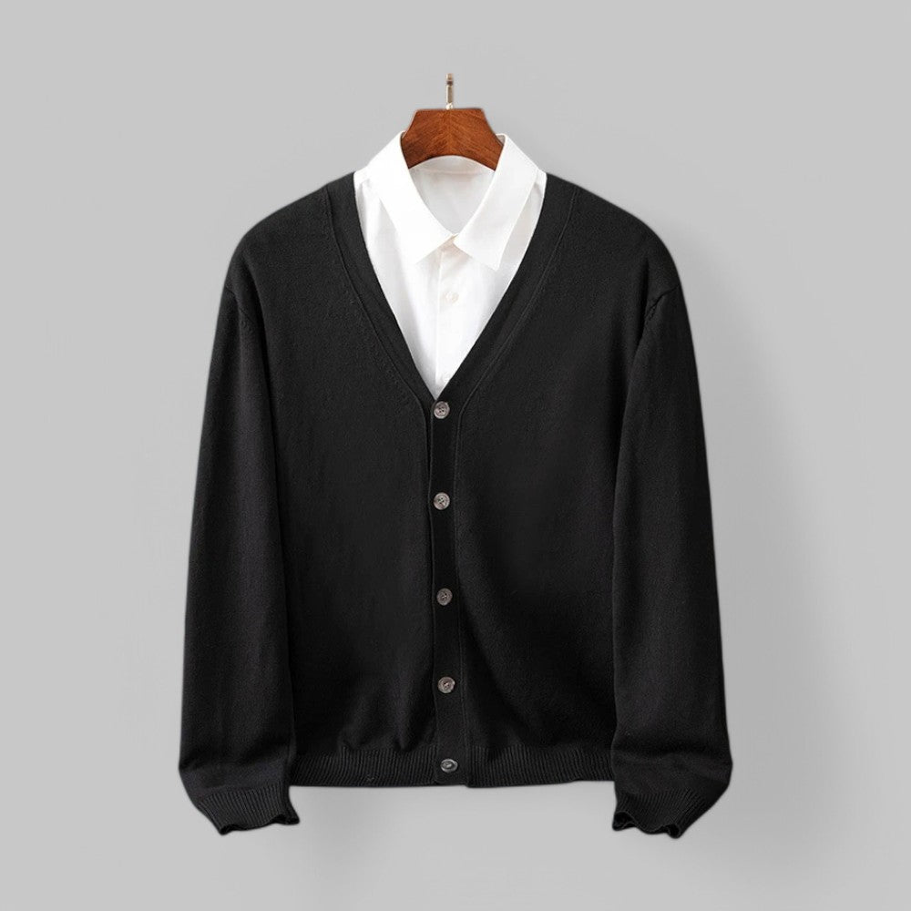 Berg-Feldt | Eleganter V-Ausschnitt Cardigan für Männer