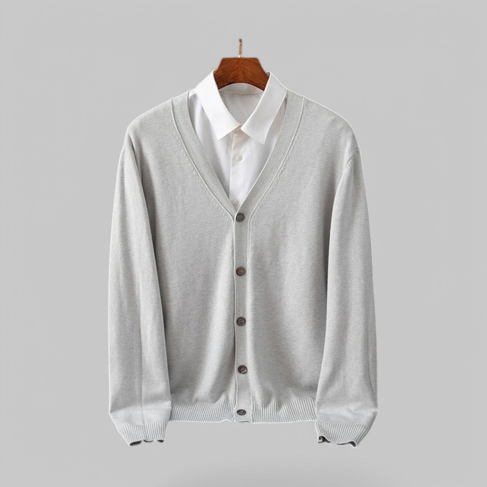 Berg-Feldt | Eleganter V-Ausschnitt Cardigan für Männer