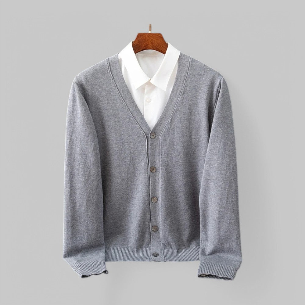 Berg-Feldt | Eleganter V-Ausschnitt Cardigan für Männer