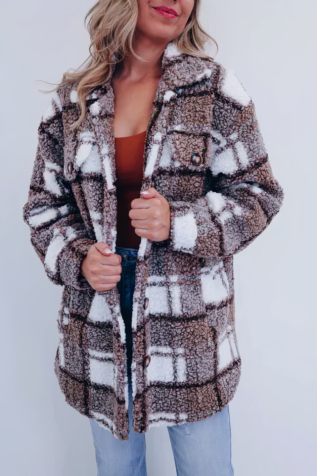 Berg-Feldt | Eleganter Warmer und Bequemer Damenmantel Aus Fleece