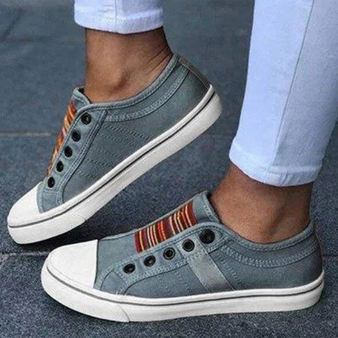 AUDREY : Baskets slip-on tendance pour un confort décontracté