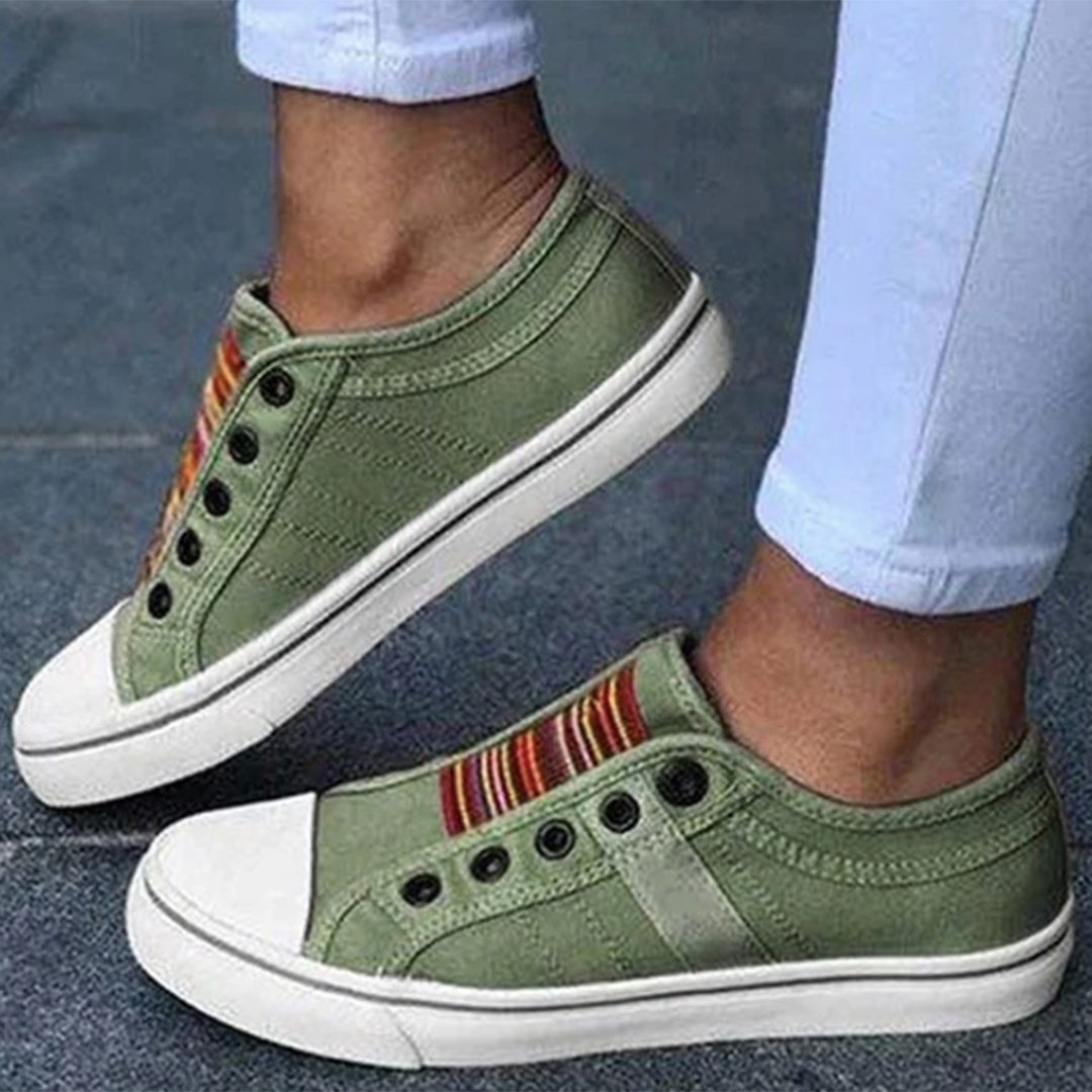 AUDREY : Baskets slip-on tendance pour un confort décontracté