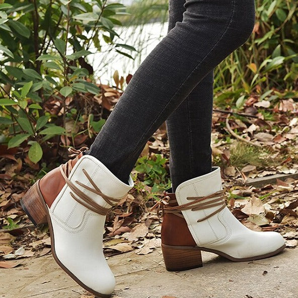 Berg-Feldt | Bottines vintage à lacets et à bout rond