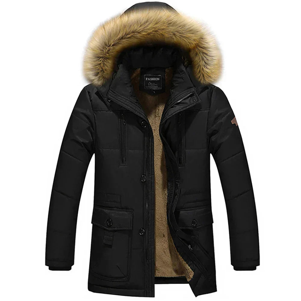 Berg-Feldt | Veste d'hiver - Parka femme avec capuche et fausse fourrure