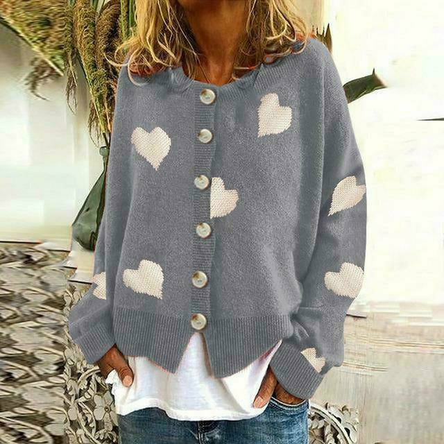 Berg-Feldt | Strickjacke mit Herzdruck