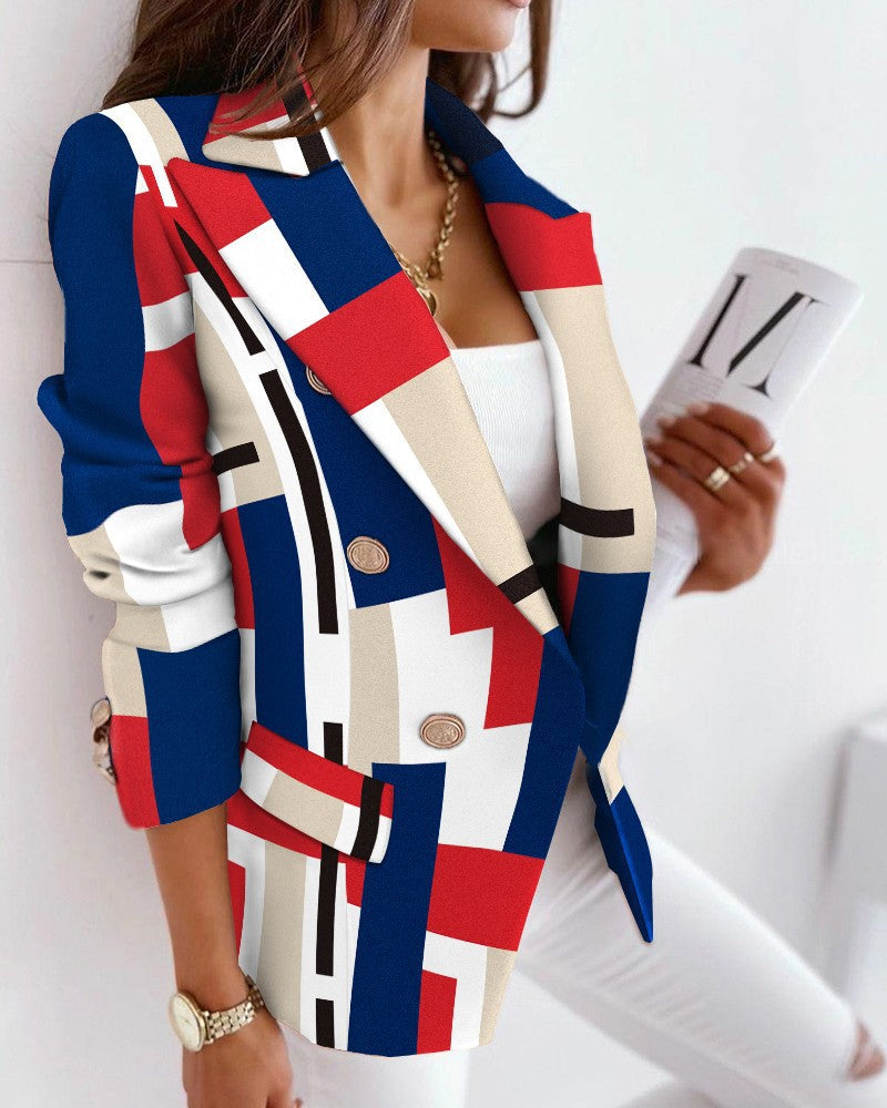 Veste blazer femme à imprimé serpent