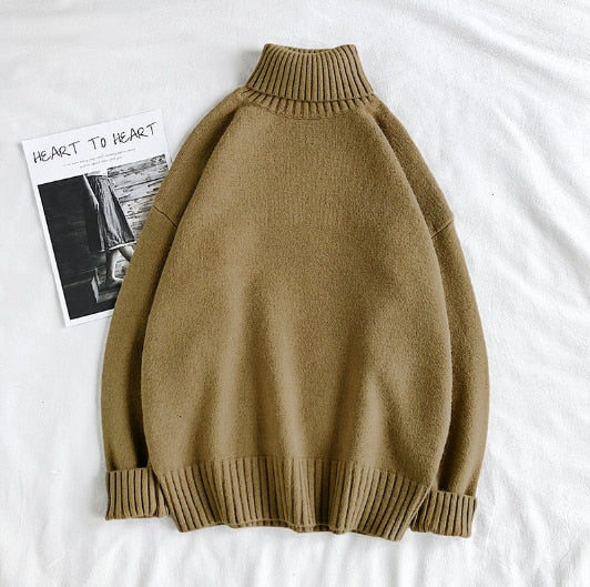 Pull homme avec col roulé confortable
