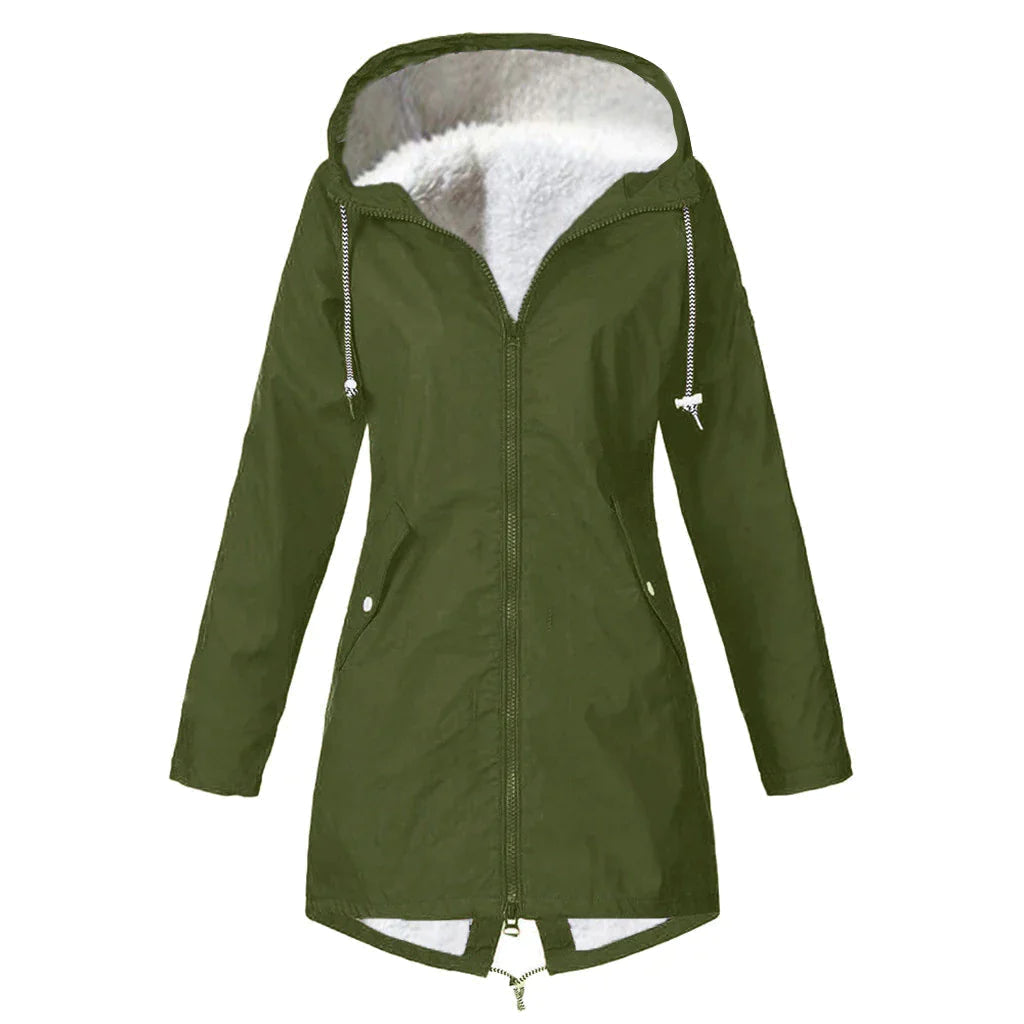 Berg-Feldt | Pull col roulé en polaire imperméable à capuche pour femmes Parfait pour l'automne et l'hiver