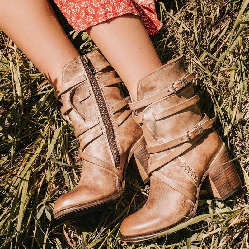 Berg-Feldt | Lederstiefel Damen vintage