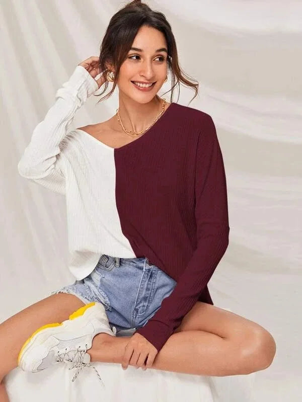 Berg-Feldt | Kontrastfarbiger Pullover