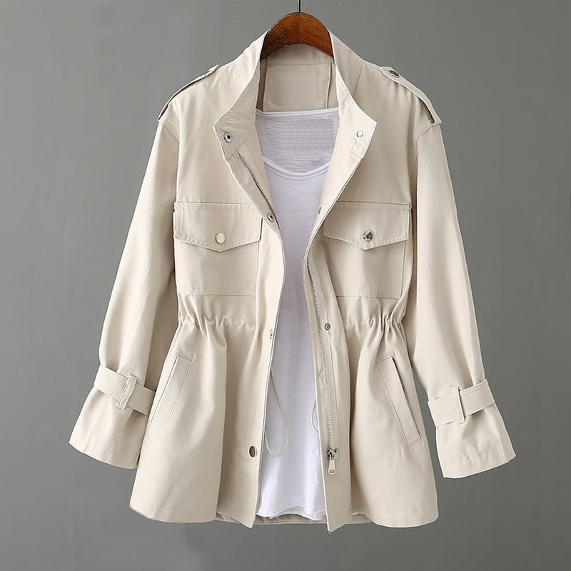 Berg-Feldt | Einfarbige Jacke mit Kordelzug für Frauen