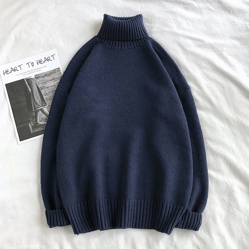 Pull homme avec col roulé confortable