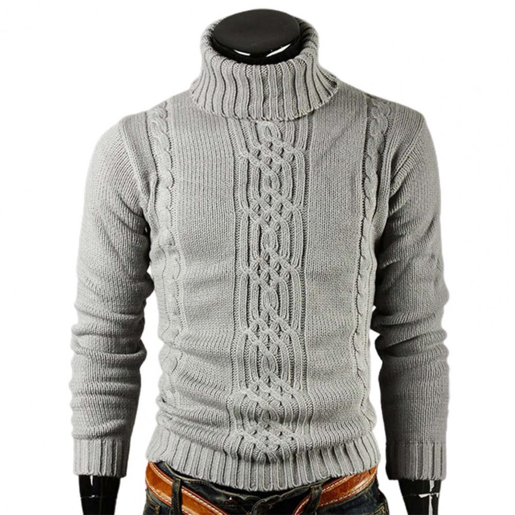 Pull en coton à col roulé et torsades - Lucian