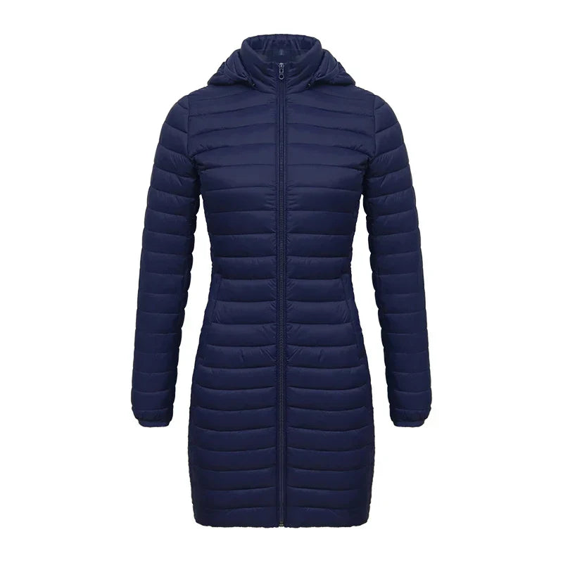 Berg-Feldt | Slim Fit Abnehmbare Kapuze Reißverschluss Baumwolle Winterjacke