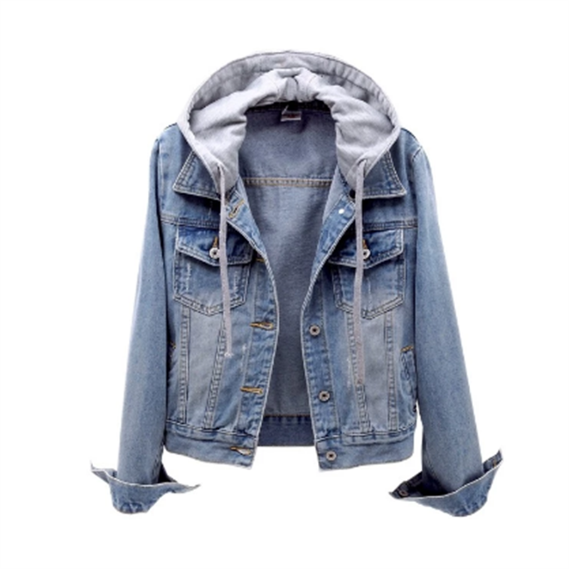 Berg-Feldt | Denimjacke für Frauen Lässiger Look für Den Herbst Abnehmbare Kapuze