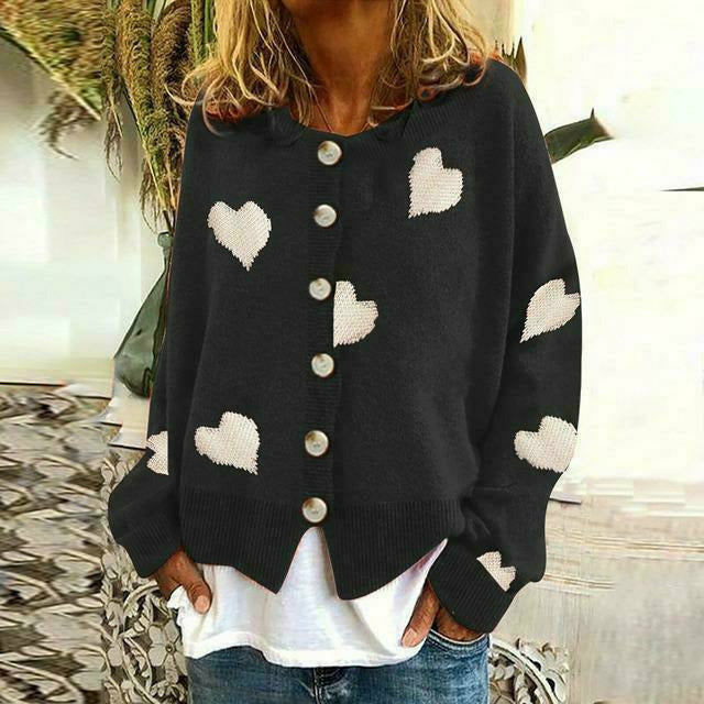 Berg-Feldt | Strickjacke mit Herzdruck