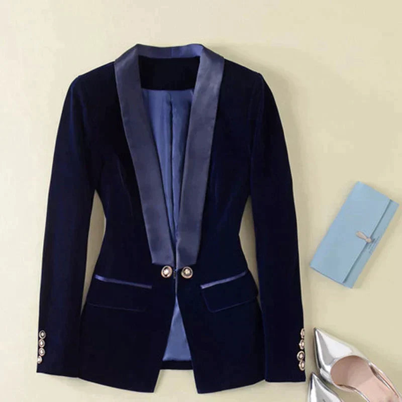 Veste d'intérieur Avelena avec revers en satin