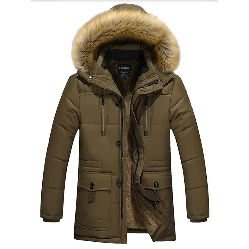 Berg-Feldt | Veste d'hiver - Parka femme avec capuche et fausse fourrure