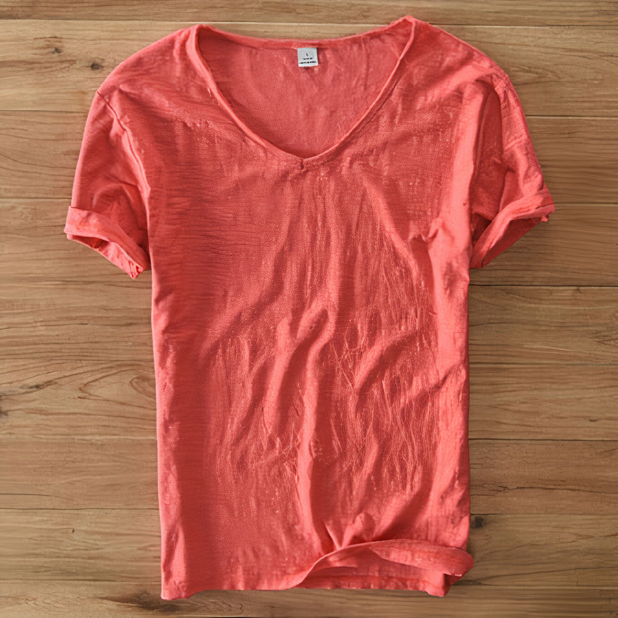 T-shirt en coton et lin pour l'été - Geno